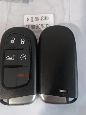 4+1Btn GQ4-54T 68141580AF 4A Chip 433MHz Smart Control Car Key Para 2014-2019 Jeep Cherokee
